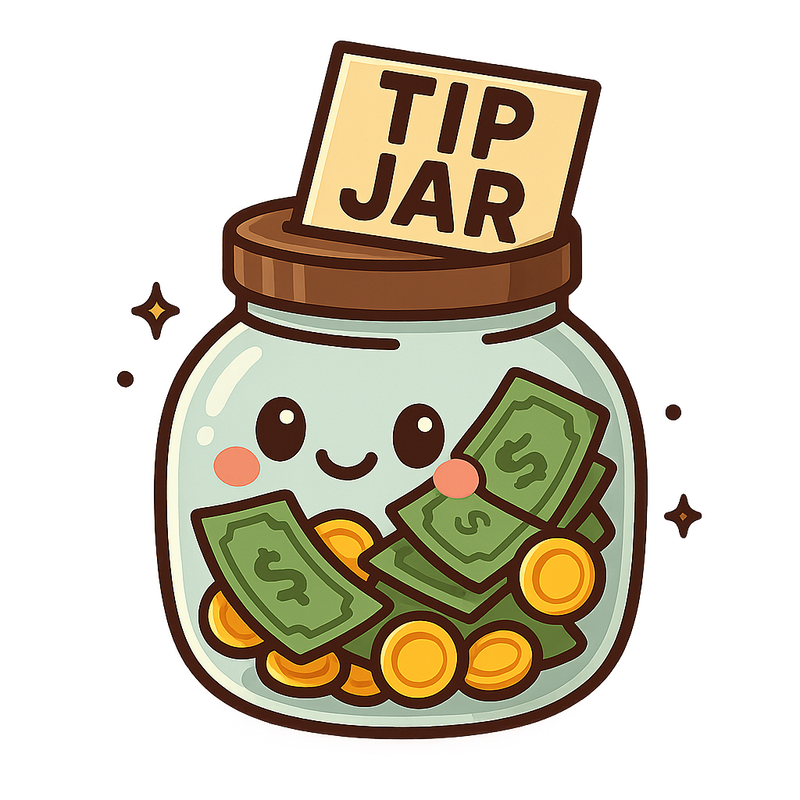 We Need Your Support! Tip Jar helps us the most